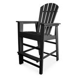 POLYWOOD® South Beach Outdoor Bar Chair Plastic in Black | 56.5 H x 26.5 W x 30.5 D in | Wayfair SBD30BL