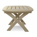 POLYWOOD® Nautical 21" x 18" Outdoor Side Table Plastic in Brown | 15.25 H x 21 W x 18 D in | Wayfair NSTSA