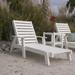 POLYWOOD® Captain Chaise w/ Arms Plastic in White | 35 H x 27.5 W x 77.25 D in | Outdoor Furniture | Wayfair AC2678-1WH