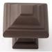 Alno Inc 1 1/4" Length Square Knob Metal in Brown | 1.25 H x 1.25 W in | Wayfair A1525-CHBRZ