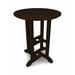 POLYWOOD® 24" Round Farmhouse Bistro Outdoor Table Plastic in Brown/Gray | 29 H x 24 W x 24 D in | Wayfair RT124MA