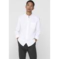 Langarmhemd ONLY & SONS "ONSALVARO SLIM LS OXFORD SHIRT" Gr. XL, N-Gr, weiß (white) Herren Hemden Langarm