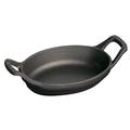 Staub Cast Iron 5.5-inch x 3.8-inch Mini Oval Gratin Baking Dish Cast Iron in Black | 2.05 H x 4.21 W in | Wayfair 1301323