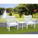 POLYWOOD® Rockford Garden Outdoor Arm Chair Plastic/Resin in Green | 35.25 H x 24 W x 24 D in | Wayfair RKB24GR