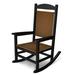 Ivy Terrace Presidential Woven Outdoor Rocking Chair in Black/Brown | 42.5 H x 26.25 W x 33.75 D in | Wayfair IVR200FBLTW
