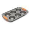 Rachael Ray Yum-O Nonstick 6 Cup Muffin Pan Steel in Gray | Wayfair 54078