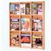 Wooden Mallet 9 Magazine/18 Brochure Wall Display Wood/Plastic in Brown | 36.75 H x 30 W x 3 D in | Wayfair LM-12LO