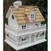 Home Bazaar Classic Series Novelty Cottage 10.5" H x 7.5" W x 11" D Birdhouse Wood in White | 10.5 H x 7.5 W x 11 D in | Wayfair HB-6102PHWS