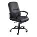 Safco Products Company Serenity™ Ergonomic Genuine Leather Executive Chair Upholstered in Gray | 45.5 H x 27.5 W x 28.5 D in | Wayfair 3500BL