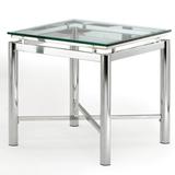 Ivy Bronx Delara End Table Glass in Gray | 24 H x 24 W x 24 D in | Wayfair 6932079A2EF0413C96131BB2009507EA