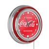 Trademark Global Coca Cola Deluxe Neon Wall Clock Glass in Red | 14.5 H x 14.5 W x 3 D in | Wayfair Coke-1400-v4