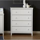 South Shore Cotton Candy 4 Drawer Chest Wood in White | 40 H x 29.75 W x 19.5 D in | Wayfair 3250034