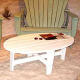 Uwharrie Chair Wave Wood Outdoor Coffee Table Wood in Brown | 18.5 H x 48 W x 27.5 D in | Wayfair 7030-000