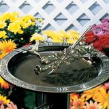 Whitehall Products Hummingbird Sundial Birdbath Metal | 12 H x 12 W in | Wayfair 00537