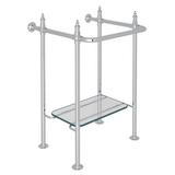 Rohl Wash Stand w/ Glass Shelf in Polished Chrome in Gray | 31 H x 22.5 W x 20.125 D in | Wayfair RW2231APC