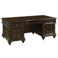 Tommy Bahama Home Kingstown Admiralty Executive Desk Wood in Black/Brown | 30 H x 72 W x 38 D in | Wayfair 619-936