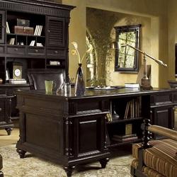 Tommy Bahama Home Kingstown Admiralty Executive Desk Wood in Black/Brown | 30 H x 72 W x 38 D in | Wayfair 619-936