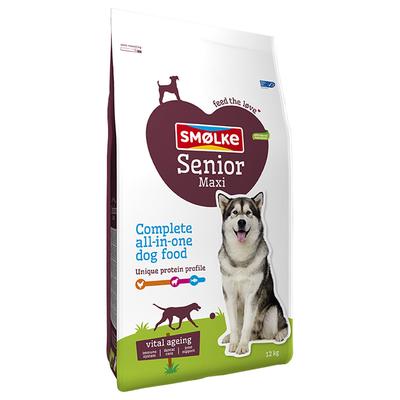 Sparpaket: 2x12kg Smølke Hund Senior Maxi Hundefutter trocken