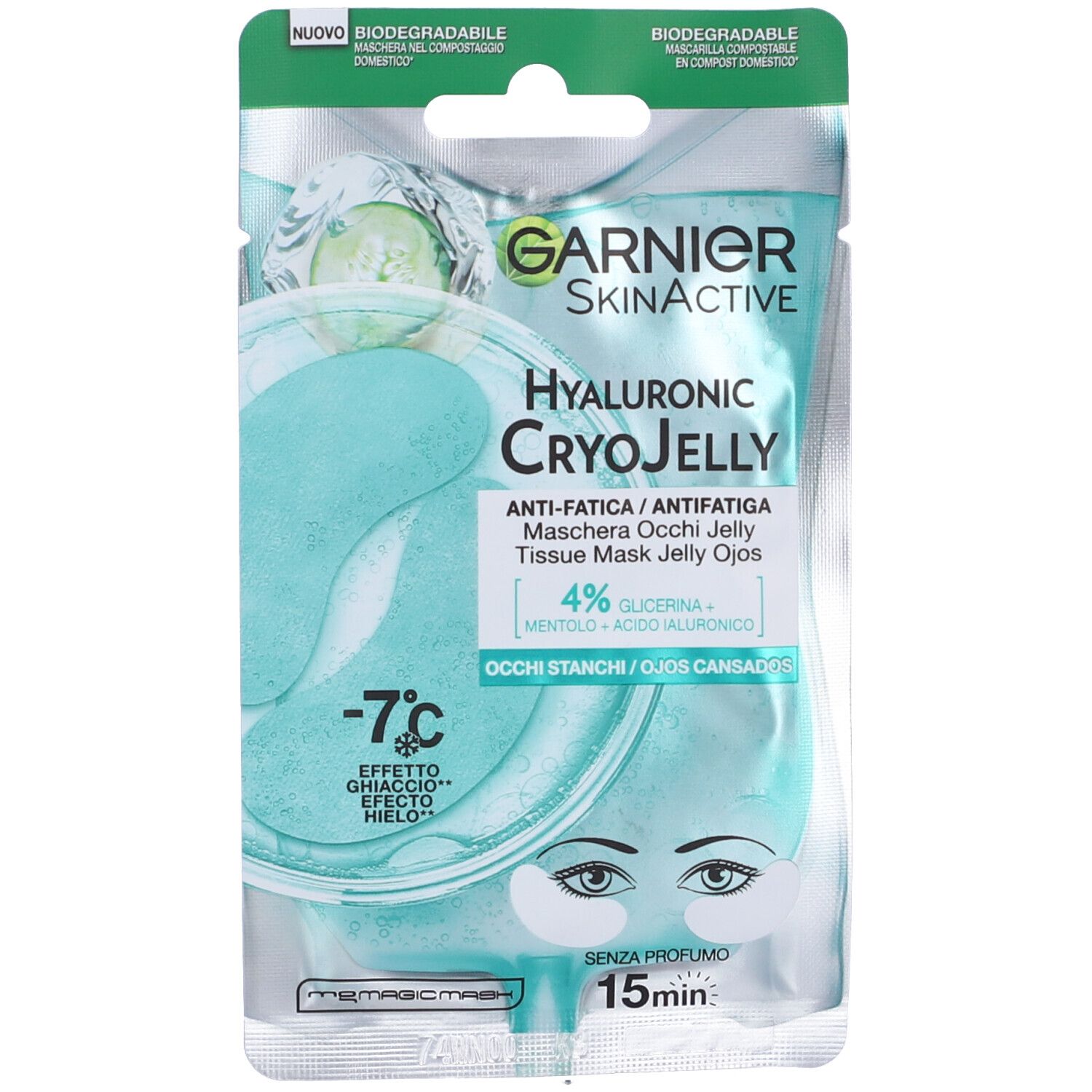 Garnier Maschera Viso in Tessuto Cryo Jelly Occhi 1 pz viso