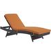 Convene Wicker Rattan Outdoor Patio Chaise Lounge Chairs Set of 4 by Modway Metal in Orange | 37.5 H x 27.5 W x 78.5 D in | Wayfair