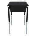 Learniture Adjustable Height Open Front School Student Desk w/ Plastic Book Box Laminate/Metal | 30 H x 24 W x 18 D in | Wayfair LNT-OFD-GT-BK-BK