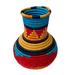 Novica Handmade Cabuya Fibers Table Vase in Blue/Red/Yellow | 13.75 H x 7 W x 7 D in | Wayfair 429973