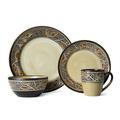 Mikasa Gourmet Basics Alexandria 16 Piece Dinnerware Set, Service For 4 Ceramic/Earthenware/Stoneware in Brown/Gray | Wayfair 5147986