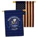 Breeze Decor Seabees Proud Dad Sailor House 2-Sided Polyester 40 x 28 in. House Flag in Red/Blue/Yellow | 40 H x 28 W in | Wayfair