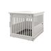 Richell Wooden End Table Pet Crate Wood in White | Medium (24" H x 25" W x 31.1" D) | Wayfair 80013