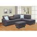 Gray Reclining Sectional - Red Barrel Studio® Arentha 97" Wide Modular Corner Sectional w/ Ottoman Polyester | 32 H x 97 W x 69 D in | Wayfair