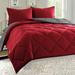 Eider & Ivory™ All Season Microfiber Down Alternative Comforter Microfiber in Red/Gray | 14 H x 12 W x 8 D in | Wayfair