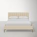 AllModern Tomas Upholstered Low Profile Platform Bed Upholstered, Metal in Brown | Queen | Wayfair BBEE74241F774252A75F1AF262AE6468