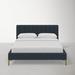 AllModern Tomas Upholstered Low Profile Platform Bed Upholstered, Metal in Brown | Queen | Wayfair 1190EEF93E0245FEA4B20624DF414E47