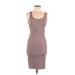 Forever 21 Casual Dress - Bodycon Scoop Neck Sleeveless: Purple Dresses - Women's Size Medium