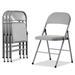 The Twillery Co.® Dolly Vinyl Padded Stackable Folding Chair Set of 4 Vinyl in Gray | 30.3 H x 16 W x 17.7 D in | Wayfair