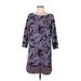 Crown & Ivy Casual Dress: Purple Paisley Dresses - Women's Size Medium