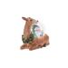 The Holiday Aisle® Plastic Reindeer LED Snow Globe w/ Snowman Family Wood in Brown | 10 H x 11 W x 6 D in | Wayfair