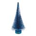 The Holiday Aisle® Royal Blue Plastic Glittered Pine Needle Decorative Tree Wood in Brown | 14 H x 6.25 W x 6.25 D in | Wayfair