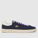 Lacoste baseshot trainers in navy & white