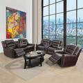 Wildon Home® Hlavacek 4 Piece Reclining Living Room Set Microfiber/Microsuede in Brown | Wayfair Living Room Sets 5FF0404A60724FC89BFB729B10C17D3A