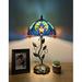 Astoria Grand Righer 20" H Tiffany Table Lamp Stained Glass Bulb Included Resin/Glass/Metal in Green/Blue | 20 H x 10 W x 10 D in | Wayfair