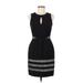 CATHERINE Catherine Malandrino Casual Dress - Sheath Keyhole Sleeveless: Black Solid Dresses - Women's Size 6