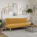 Serta Calabasas Twin Size Convertible Sofa Wood/Polyester in Yellow/Brown | 28 H x 66.1 W x 33.1 D in | Wayfair 123A003MGD