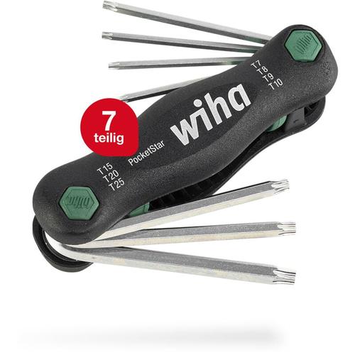 Multitool PocketStar® torx 7-tlg., per Tastendruck schneller Zugriff, als Längs- und Quergriff