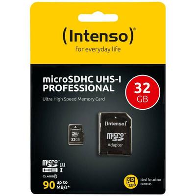 SD MicroSD Card 32GB Intenso SD-HC UHS-I retail (3423480)