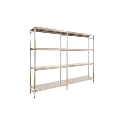 SimonRack Simoninox Edelstahl-Regal Grundregal SIMONINOX 4 Fachböden 1600x2490x400 mm (Höhe x Länge x Breite) Image