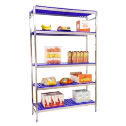 SimonRack Simoninox Edelstahl-Regal Grundregal SIMONINOX 5 Fachböden aus Polypropilen 2000x2490x500 mm (Höhe x Länge x Breite) Image