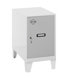 SimonRack Metallschrank mini zerlegt WEISS/GRAU 575x400x500 mm (Höhe x Länge x Breite) Image