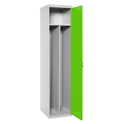 SimonRack Metallschrank 1 Tür GRUNDMODUL Zerlegt und mit Inneneinteilung GRAU/GRÜN 1800x400x500 mm (Höhe x Länge x Breite) Image
