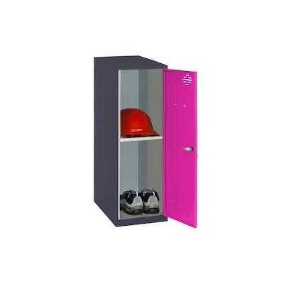 SimonRack Metallschrank mini zerlegt + Regalboden ANTHRACITE/ROSE 915x400x500 mm (Höhe x Länge x Breite) Image